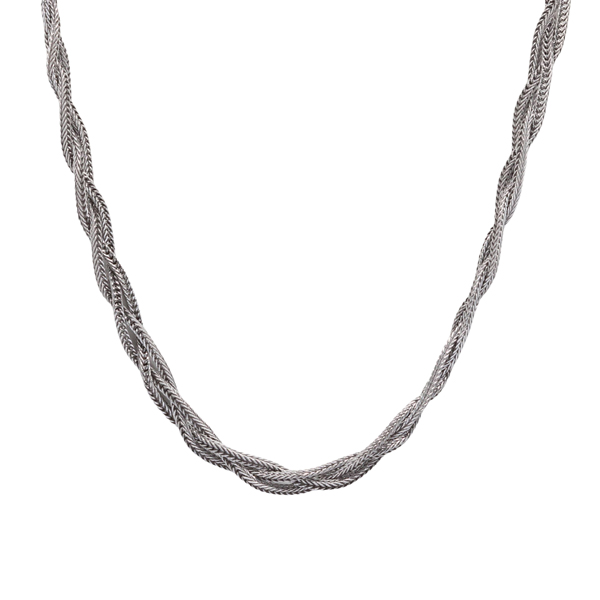 Gargantilha Trançada em Prata 925 - 45cm