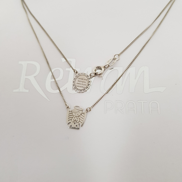 Escapulário Infantil Anjo da Guarda em Prata 925