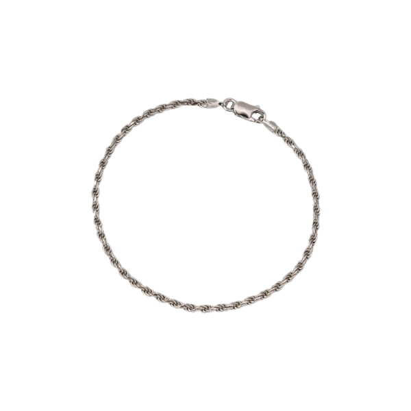Pulseira Cabo de Aço em Prata 925