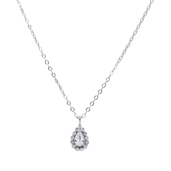 Gargantilha Gota em Prata 925 e Zircônias