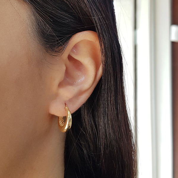 Brinco Bold Filigrana em Ouro 18k