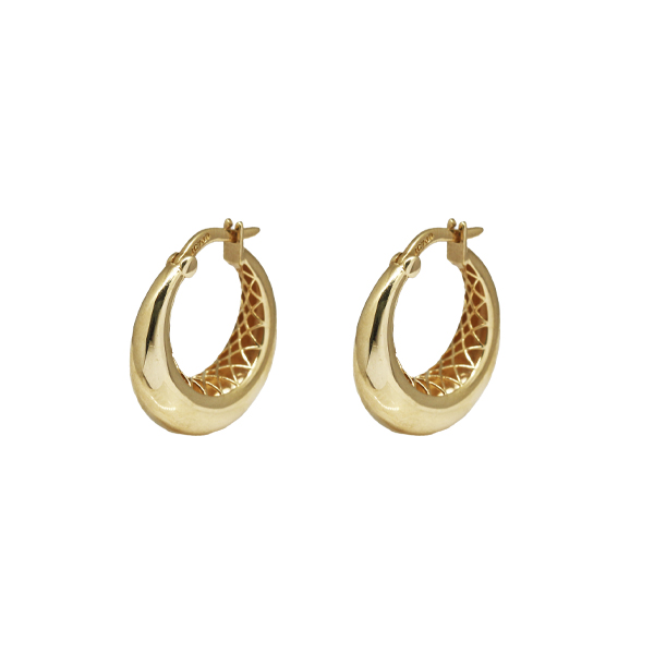 Brinco Bold Filigrana em Ouro 18k