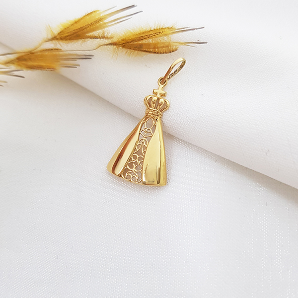 Pingente Nossa Senhora Aparecida em Ouro 18k