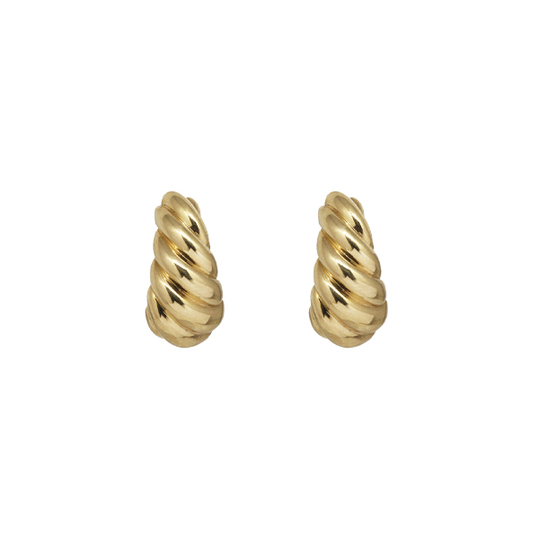 Brinco Bold Trançado Ouro 18k
