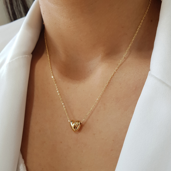 Gargantilha Coração em Ouro 18k