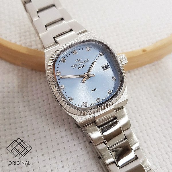 Relógio Technos Feminino Riviera Prata gl12aa/1a