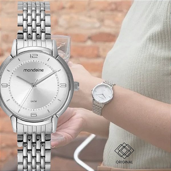 Relógio Mondaine Feminino Prata