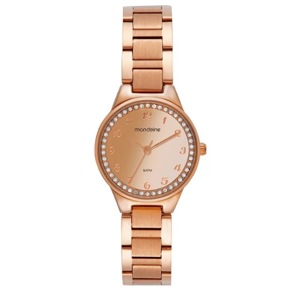 Kit Relógio Mondaine Feminino Rosê 32730lpmkre3k1