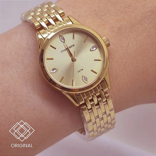 Relógio Mondaine Feminino Dourado 32998lpmvde1
