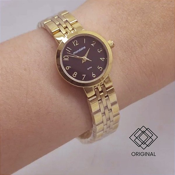 Relógio Mondaine Feminino Dourado 32731lpmvde1
