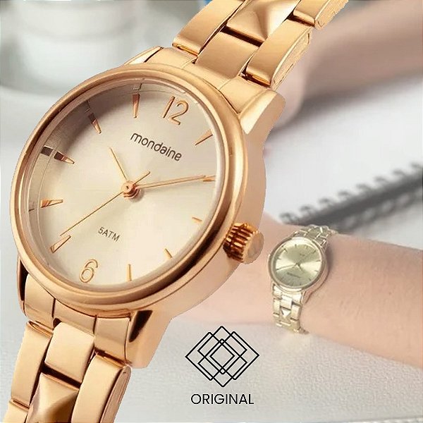 Relógio Mondaine Feminino Dourado 32865lpmvde1