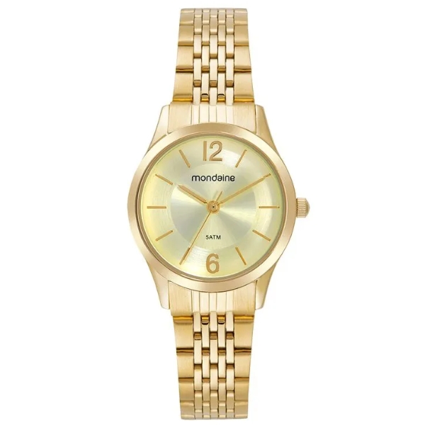 Relógio Mondaine Feminino Dourado 32698lpmvde1