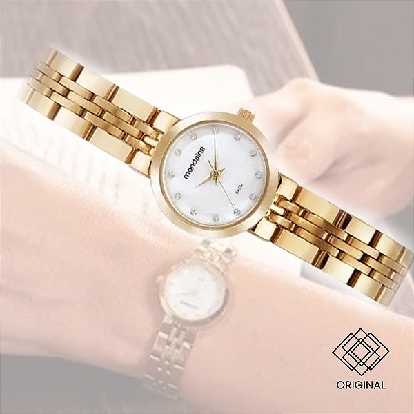 Relógio Mondaine Feminino Dourado 32692lpmvde1