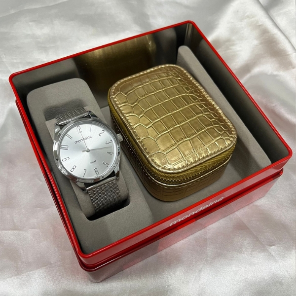 Kit Relógio Mondaine Feminino Prata 99710l0mvne3k2