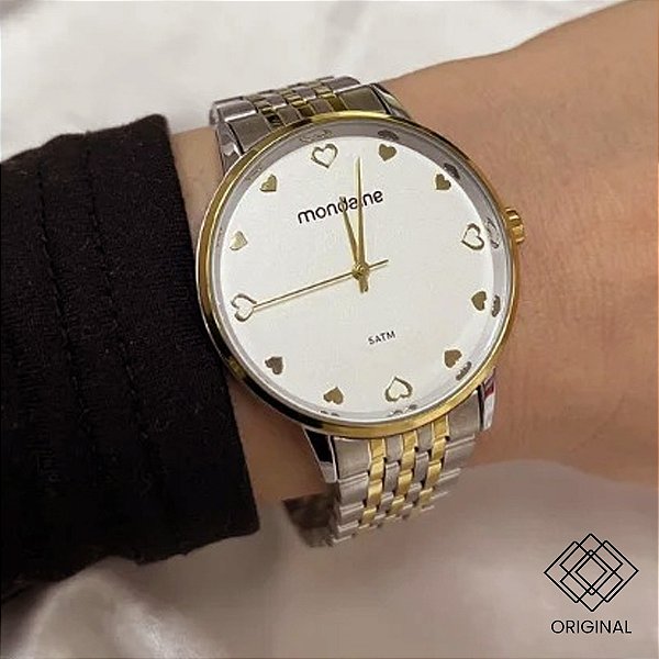 Kit Relógio Mondaine Feminino Bicolor 99879lpmkbe3k1