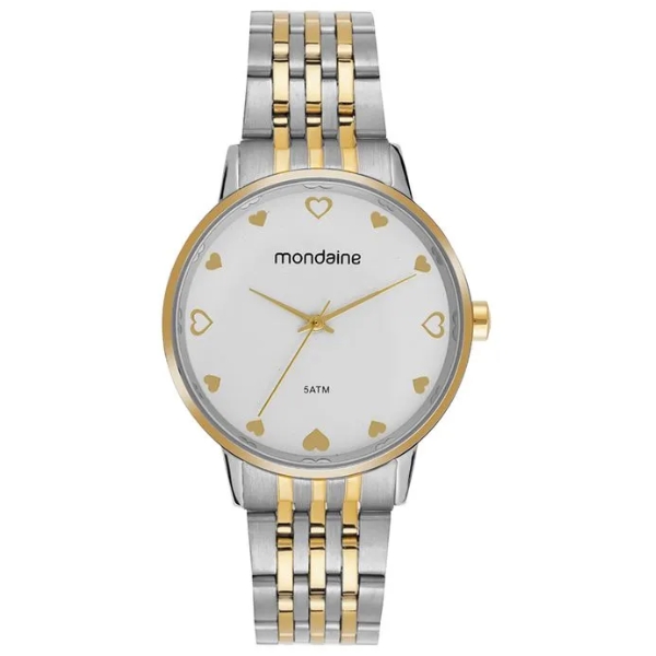 Kit Relógio Mondaine Feminino Bicolor 99879lpmkbe3k1