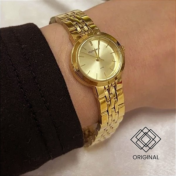 Kit Relógio Mondaine Feminino Dourado 99816lpmvde1k2