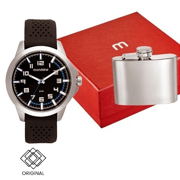 Kit Relógio Mondaine Masculino Prata 99677g0mvni1k2
