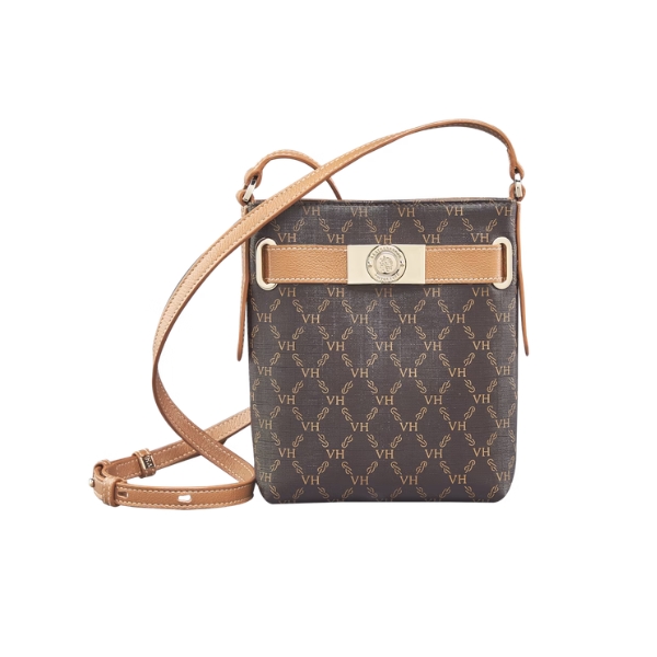 Bolsa Victor Hugo Alba Belmont Mini Coffee Cuoio