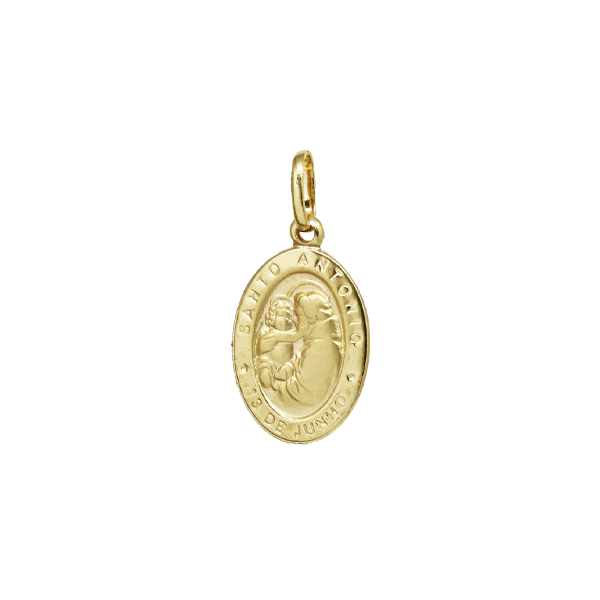 Pingente Medalha Santo Antônio em Ouro 18k