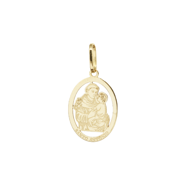 Pingente Santo Antônio em Ouro 18k