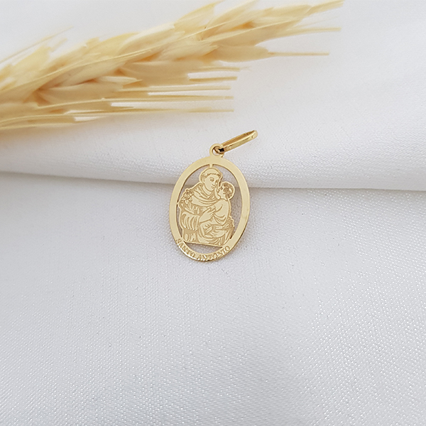 Pingente Santo Antônio em Ouro 18k
