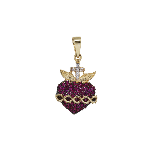 Pingente Sagrado Coração de Jesus Ouro 18k