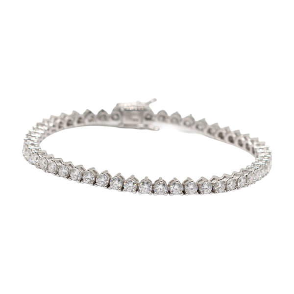 Pulseira Riviera em Prata 925 Moissanite