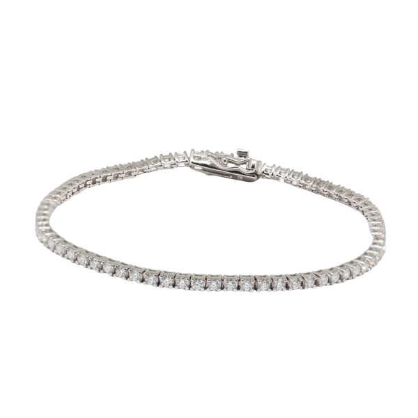 Pulseira Riviera em Prata 925 Moissanite