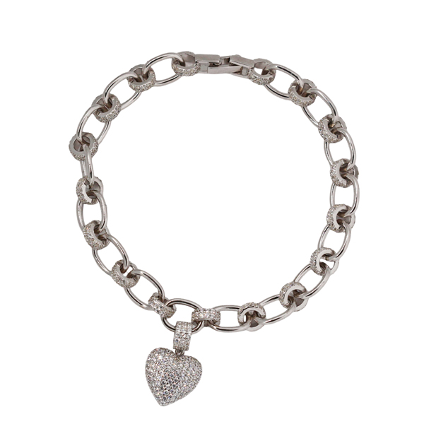 Pulseira Elos Prata 925 Zircônias