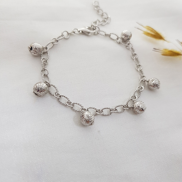 Pulseira Elos Esferas Prata 925
