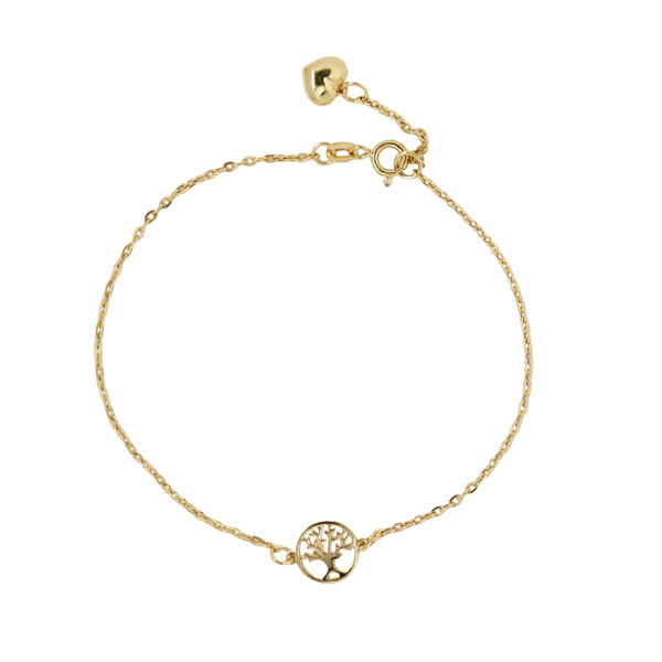 Pulseira Delicada de Árvore da Vida em Ouro 18k