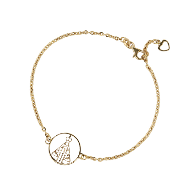 Pulseira Nossa Senhora Aparecida em Ouro 18k