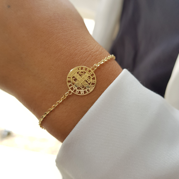 Pulseira São Bento em Ouro 18k