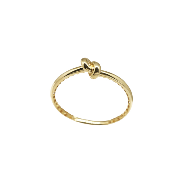Anel Minimalista Nó em Ouro 18k