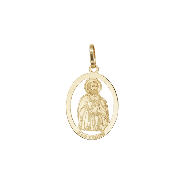 Pingente São Pedro em Ouro 18k