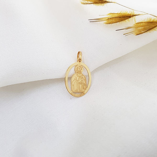 Pingente São Pedro em Ouro 18k
