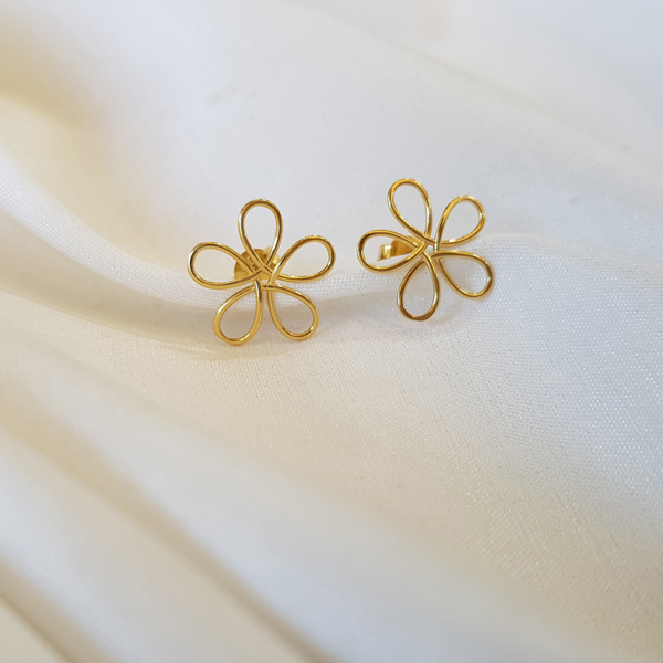 Brinco Flor em Ouro 18k