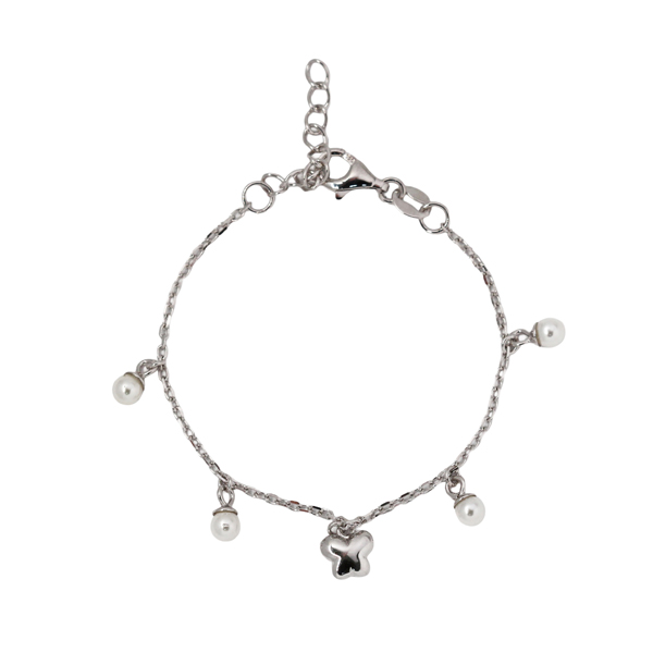 Pulseira Infantil Borboleta em Prata 925