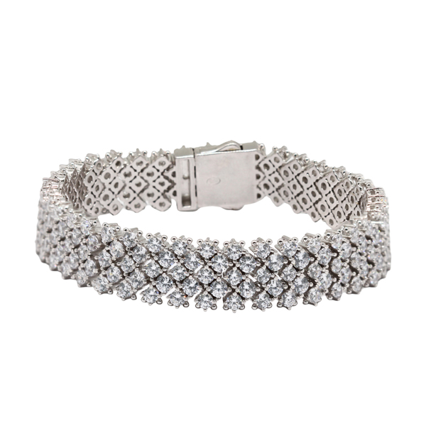 Pulseira Riveira Maleável em Prata 925