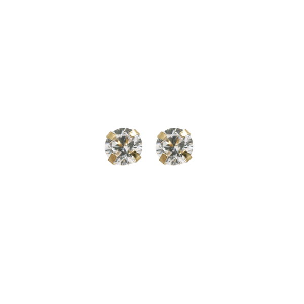 Brinco Infantil Ponto de Luz 4mm em Ouro 10k