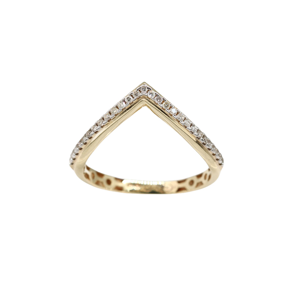 Anel Asa Delta em Ouro 10k e Diamante