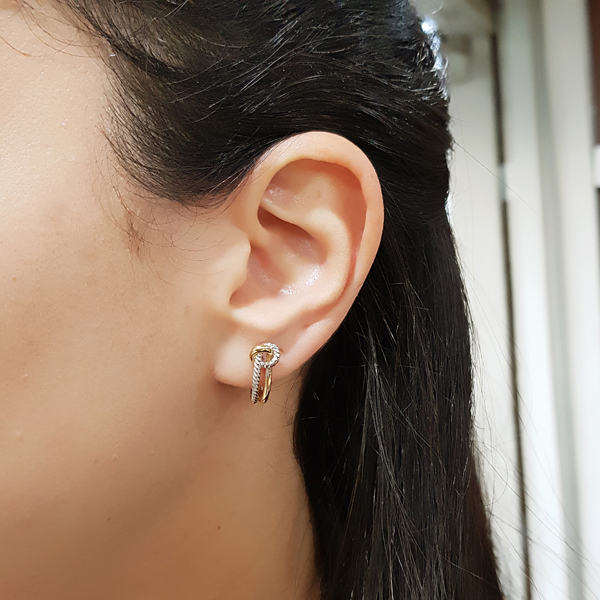 Brinco Duo em Ouro 18k