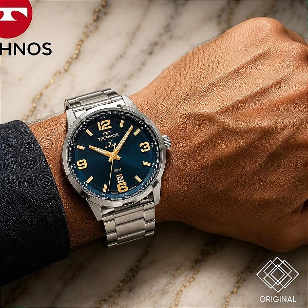 Relógio Technos Masculino Golf Prata 2117lfz/t1a