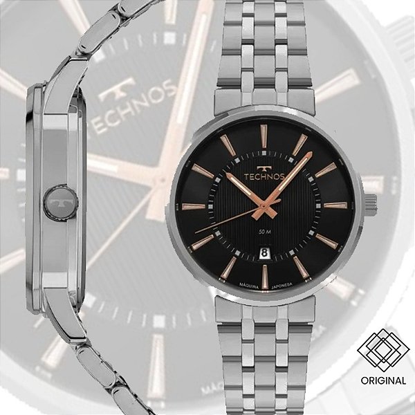 Relógio Technos Masculino Executive Prata 2115udo/1p