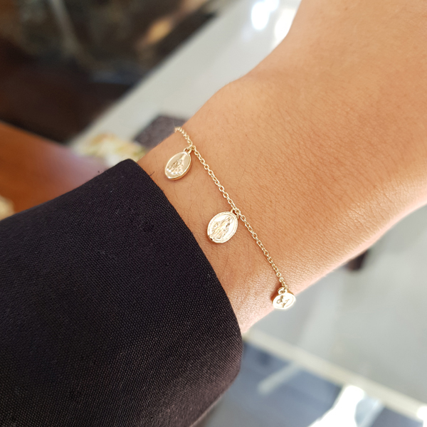 Pulseira Medalhas em Ouro 10k