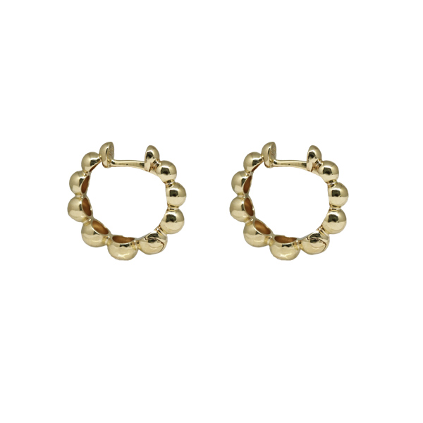 Brinco Argola Esferas em Ouro 10k