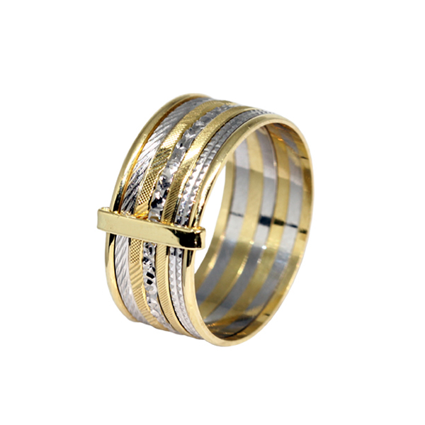 Anel 7 Aros Ouro 10k