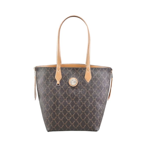Bolsa Victor Hugo Tote Double Face Coffee Cuoio