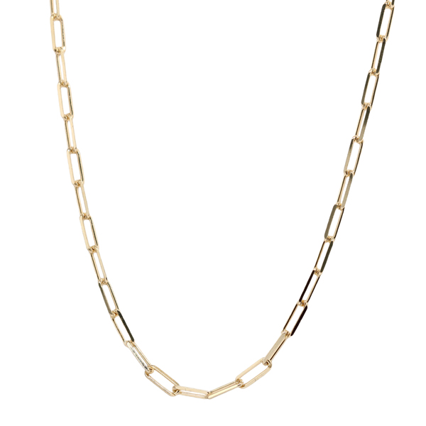 Corrente Masculina Malha Cadeado Ouro 18k 60cm